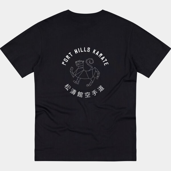 Adult Unisex Back Print White Logo T Thumbnail